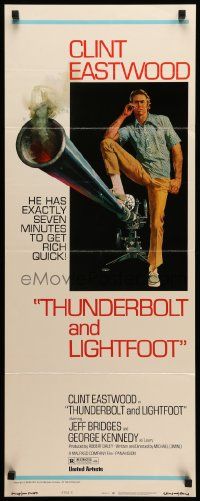 8m969 THUNDERBOLT & LIGHTFOOT style C insert '74 art of Clint Eastwood with HUGE gun by McGinnis!