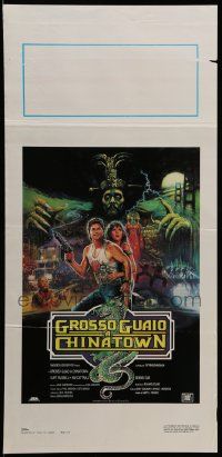 8m279 BIG TROUBLE IN LITTLE CHINA Italian locandina '86 Kurt Russell & Cattrall by Brian Bysouth!