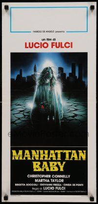 8m341 EYE OF THE EVIL DEAD Italian locandina '82 Fulci's Manhattan Baby, ghoul by E. Sciotti!