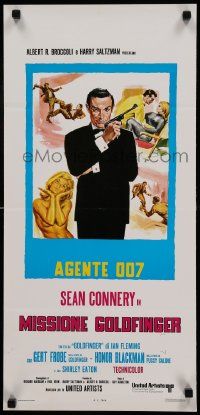 8m370 GOLDFINGER Italian locandina R70s different art of Sean Connery as James Bond 007!
