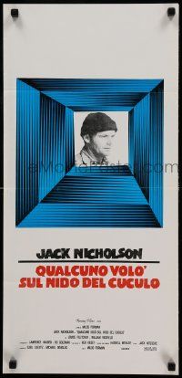 8m449 ONE FLEW OVER THE CUCKOO'S NEST Italian locandina R70s Jack Nicholson, Forman classic!
