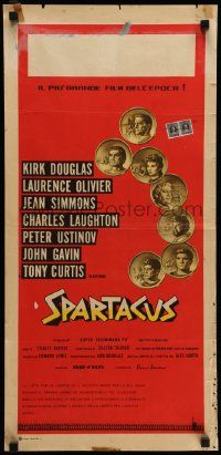 8m486 SPARTACUS Italian locandina '62 classic Stanley Kubrick & Kirk Douglas epic, gold coins art