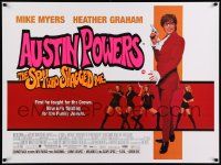 8p645 AUSTIN POWERS: THE SPY WHO SHAGGED ME British quad '99 Mike Myers, super sexy Heather Graham!