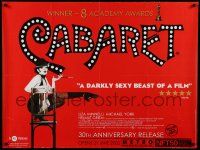 8p652 CABARET advance British quad R02 Liza Minnelli sings & dances in Nazi Germany, different!