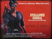 8p653 COBRA British quad '86 crime is a disease and Sylvester Stallone is the cure!