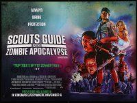 8p710 SCOUTS GUIDE TO THE ZOMBIE APOCALYPSE advance DS British quad '15 vintage style Chorney art!