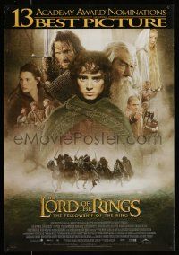 8p030 LORD OF THE RINGS: THE FELLOWSHIP OF THE RING Canadian 1sh '01 J.R.R. Tolkien
