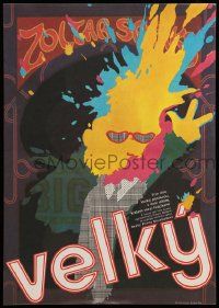 8p062 BIG Czech 12x17 '88 Tom Hanks, wild Bartsova artwork of fortune teller machine!