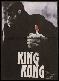 8p070 KING KONG Czech 11x16 '89 completely different art of BIG Ape holding Jessica Lange!