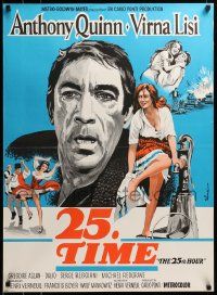 8p151 25th HOUR Danish '67 great art of Anthony Quinn & sexy Virna Lisi by Wenzel!