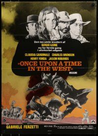 8p188 ONCE UPON A TIME IN THE WEST Danish R70s Leone, art of Cardinale, Fonda, Bronson & Robards!