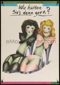 8p635 WIE HATTEN SIE'S DENN GERN East German 23x32 '83 Von Sydow, different art of smiling women!