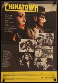 8p563 CHINATOWN East German 16x23 '76 image of Jack Nicholson w/bandaged nose & Faye Dunaway!