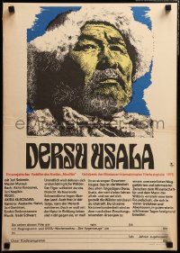 8p571 DERSU UZALA East German 16x23 '76 Akira Kurosawa, Foreign Language Academy Award winner!