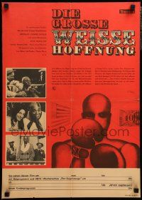8p580 GREAT WHITE HOPE East German 16x23 '73 boxing bio, Martin Ritt, James Earl Jones