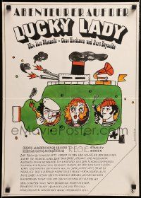 8p589 LUCKY LADY East German 16x23 '78 Gene Hackman, Burt Reynolds & Liza Minnelli!