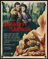 8p508 ADVENTURES OF A YOUNG MAN French 18x22 '62 Hemingway, different Boris Grinsson art!