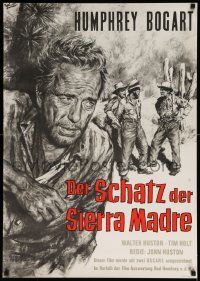 8p145 TREASURE OF THE SIERRA MADRE German R61 different art of Humphrey Bogart by Rolf Goetze!