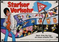 8p149 HEAVY TRAFFIC German 16x23 '74 Ralph Bakshi adult cartoon, wacky sex artwork!