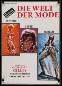 8p150 WORLD OF FASHION German 16x23 '68 Genevieve Gilles, completely different sexy artwork!