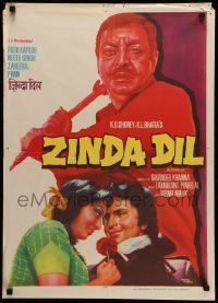 8p022 ZINDA DIL Indian 20x28 '75 Sikandar Khanna, Rishi Kapoor, Neetu Singh, romantic artwork!