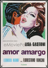 8p203 BITTER LOVE Italian 1sh '74 Amore Amaro, art of Lisa Gastoni by Ercole Brini!