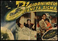8p232 27th DAY set of 2 Italian 18x26 pbustas '57 mightiest shocker the screen ever made, different