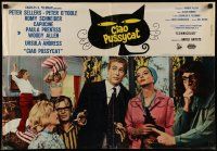 8p265 WHAT'S NEW PUSSYCAT Italian 19x27 pbusta '65 Peter O'Toole, Sellers, Andress, Capucine!