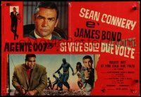 8p243 YOU ONLY LIVE TWICE set of 2 Italian 18x27 pbustas '67 images of Sean Connery as James Bond!