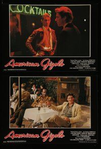 8p212 AMERICAN GIGOLO set of 7 Italian 13x18 pbustas '80 male prostitute Richard Gere is framed!