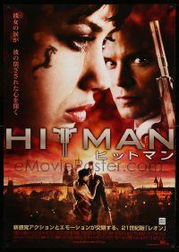 8p897 HITMAN DS Japanese 29x41 '08 cool silhouette of Timothy Olyphant as Agent 47!