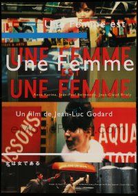 8p931 WOMAN IS A WOMAN Japanese 29x41 R90s Jean-Luc Godard's Une femme est une femme!