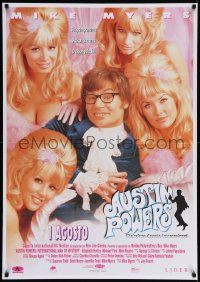 8p407 AUSTIN POWERS: INT'L MAN OF MYSTERY advance Spanish '97 Mike Myers is frozen in the 60s!
