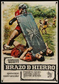 8p432 HERO OF ROME Spanish '69 with cool art of gladiator Gordon Scott by Carlos Escobar.!