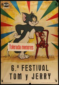 8p466 TOM & JERRY Spanish '66 cool cartoon image of most classic cat & mouse!