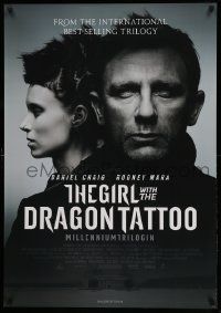 8p086 GIRL WITH THE DRAGON TATTOO DS Swedish '11 Craig, Rooney Mara in title role!