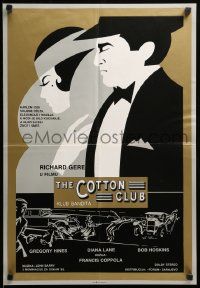 8p281 COTTON CLUB Yugoslavian 19x27 '84 Francis Ford Coppola, Richard Gere, cool art deco design!