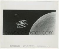 8r037 2001: A SPACE ODYSSEY 8.25x10 still '68 far shot of space wheel orbiting Earth in Cinerama!