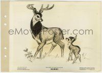 8r090 BAMBI 8x11 key book still '42 Disney classic, wonderful cartoon art of Bambi all grown up!