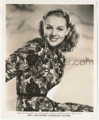 8r106 BETTY JANE RHODES 8.25x10 still '42 waist-high portrait in pretty floral print dress!