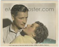 8r001 LOST HORIZON color 8x10 still '37 romantic close up of Ronald Colman standing by Jane Wyatt!