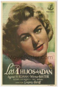 8s083 ADAM HAD FOUR SONS Spanish herald '46 completely different close up of sultry Ingrid Bergman!