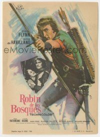 8s086 ADVENTURES OF ROBIN HOOD Spanish herald R64 great MCP art of Errol Flynn as Robin Hood!