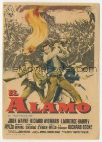 8s091 ALAMO Spanish herald '60 John Wayne & Richard Widmark, Texas War of Independence, MCP art!
