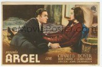 8s092 ALGIERS Spanish herald '43 different image of Charles Boyer & sexy Hedy Lamarr!