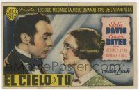 8s097 ALL THIS & HEAVEN TOO Spanish herald '46 close up of Bette Davis & Charles Boyer!