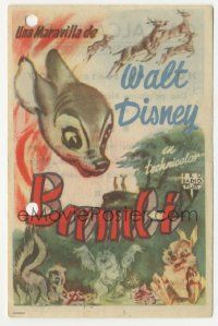 8s120 BAMBI Spanish herald '50 Disney cartoon classic, different art with Thumper & Flower!