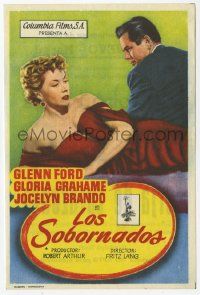8s130 BIG HEAT Spanish herald '54 Glenn Ford & sexy Gloria Grahame, Fritz Lang noir, different!
