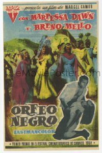 8s135 BLACK ORPHEUS Spanish herald '60 Marcel Camus' Orfeu Negro, great different art!