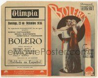 8s147 BOLERO 4pg Spanish herald '34 full-length George Raft dancing with sexy Carole Lombard!
